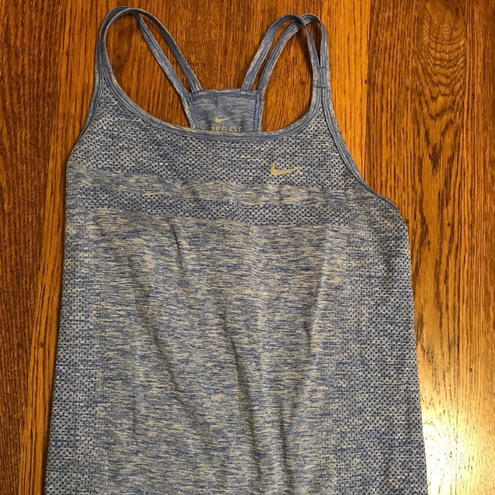 Blue Nike Dri Fit Running Tank